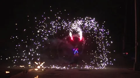 Fire show Stock Footage 41494548