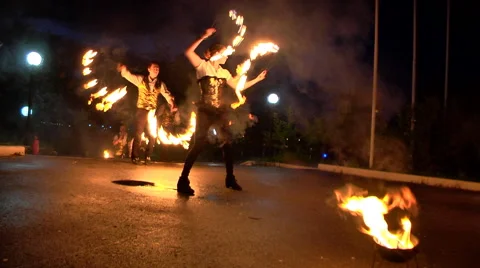 Fire show Stock Footage 50507549
