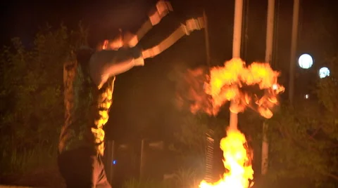 Fire show Stock Footage 50508537