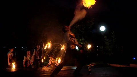 Fire show Stock Footage 50509157