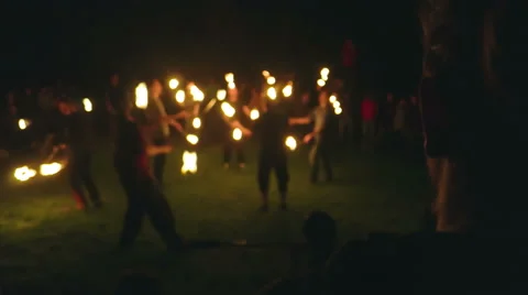 Fire show Stock Footage 50658068