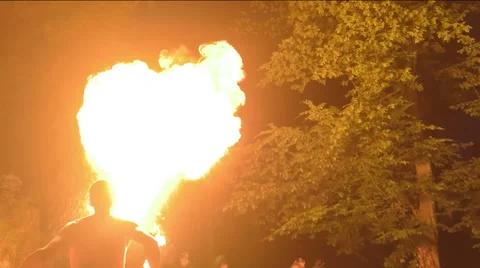 Fire show Stock Footage 50660547