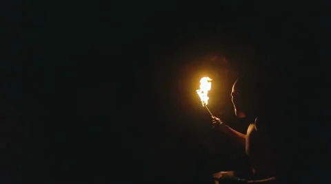 Fire show Stock Footage 50666508
