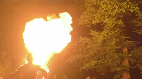 Fire show Stock Footage 50749202