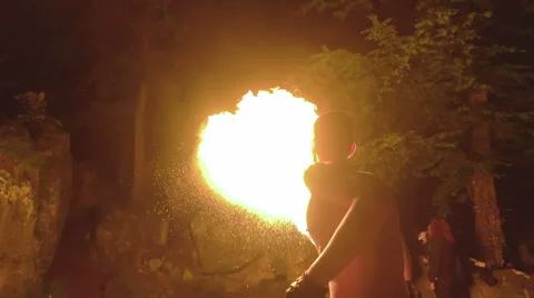Fire show Stock Footage 50749289
