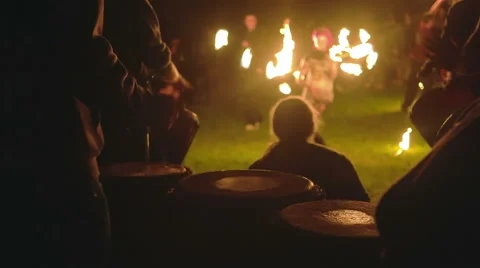 Fire show Stock Footage 50749341