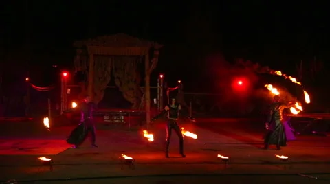 Fire show Stock Footage 53541149