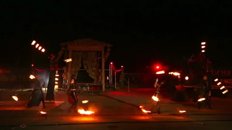 Fire show Stock Footage 53541336