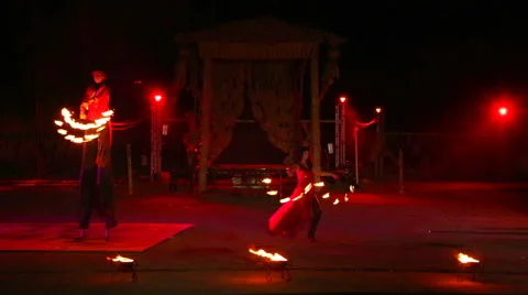 Fire show Stock Footage 53541915