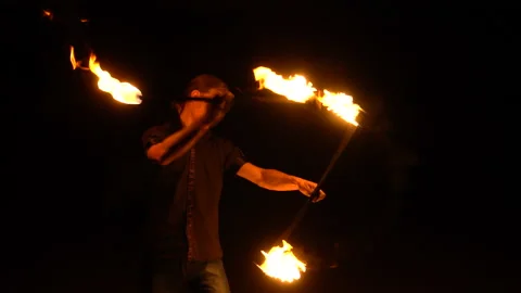 Fire show 스톡 동영상 99628805