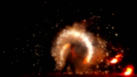 Fire show Stock Footage 133780348