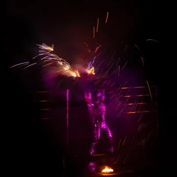 Fire show Stock Photos
