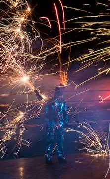 Fire show Stock Photos