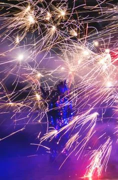 Fire show Stock Photos