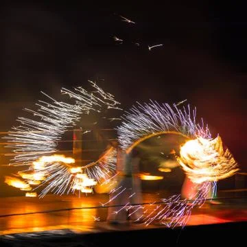 Fire show Stock Photos