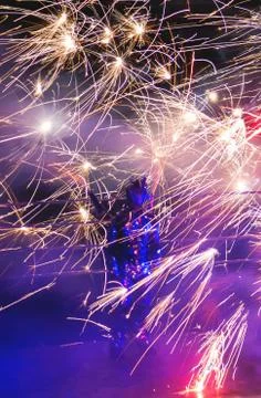 Fire show Stock Photos