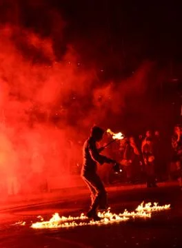 Fire show Stock Photos