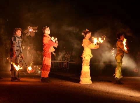 Fire show Stock Photos