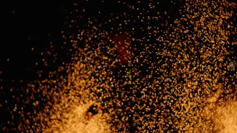 Fire show! Sparks of fire. Stock Footage 236766585