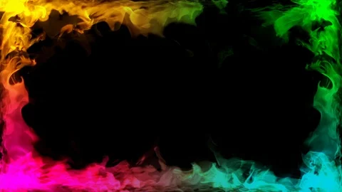 Fire side corner rainbow loop animation Stock Footage 117095415