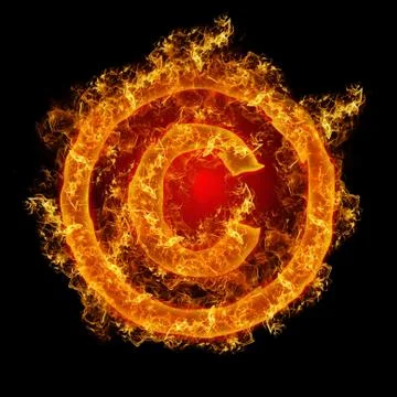 Fire sign Copyright Stock Illustration
