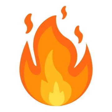Fire sign. Fire flames icon isolated on white background. Vector illustration Stock Illustration