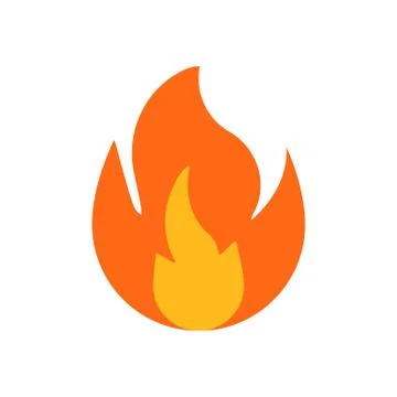 Fire sign. Fire flames icon isolated on white background. Vector illustration Stock Illustration