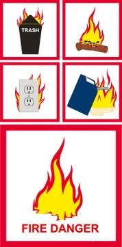 Fire  sign Stock Illustration