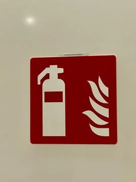 Fire Sign inside the MRT 库存照片