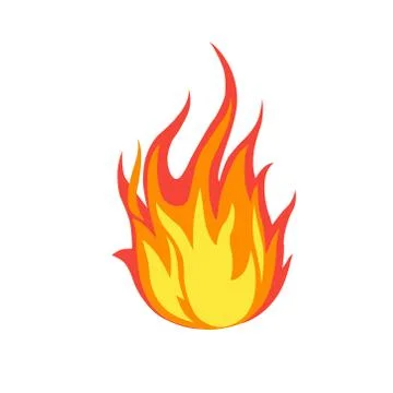 Fire sign isolated on white background Stock Illustration