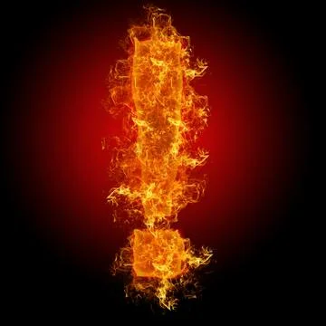 Fire sign query exclamation 스톡 일러스트
