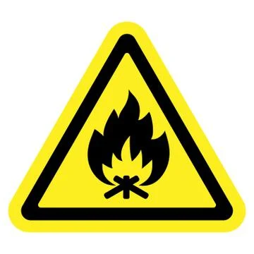 Fire sign yellow Stock Illustration