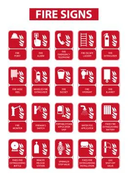 Fire signs Stock Illustration