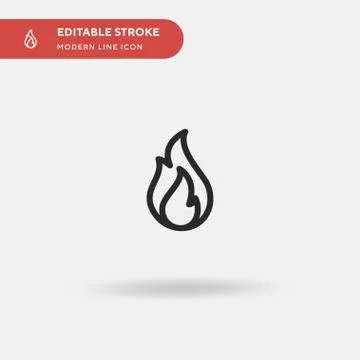 Fire Simple vector icon. Illustration symbol design template for web mobile U Illustrazione stock