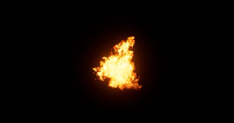 Fire simulation on black background Stock Footage 320007434