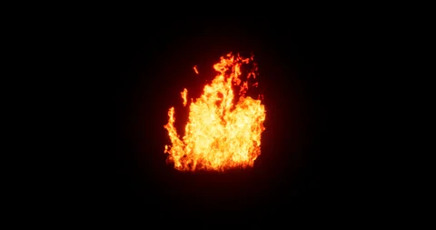 Fire simulation on black background Stock Footage 320007440