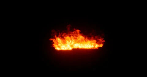 Fire simulation on black background Stock Footage 320007526