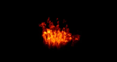 Fire simulation on black background Stock Footage 320007546