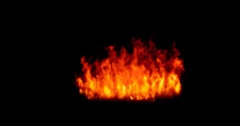 Fire simulation on black background Stock Footage 320007590