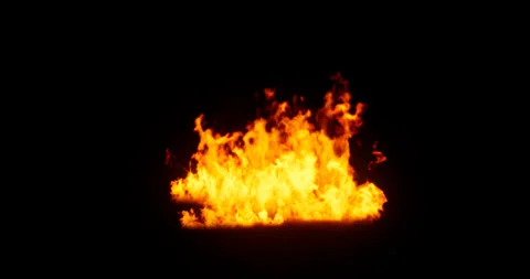 Fire simulation on black background Stock Footage 320007649