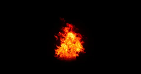 Fire simulation on black background Stock Footage 320007954