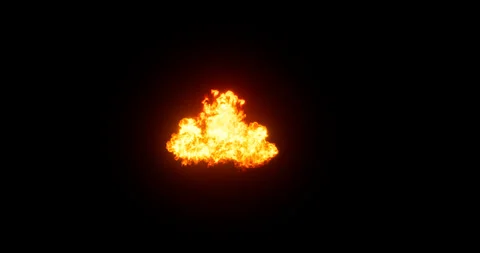 Fire simulation on black background Stock Footage 320007977