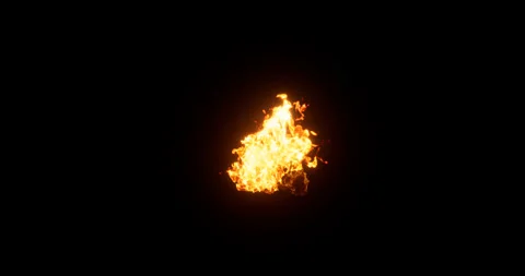 Fire simulation on black background Stock Footage 320008066
