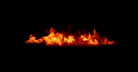 Fire simulation on black background Stock Footage 320008204