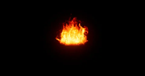 Fire simulation on black background Stock Footage 320008302