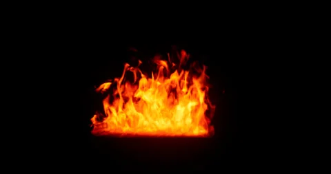 Fire simulation on black background Stock Footage 320008394