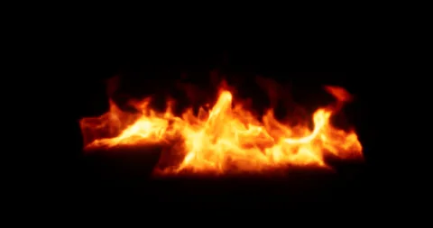 Fire simulation on black background Stock Footage 320008425