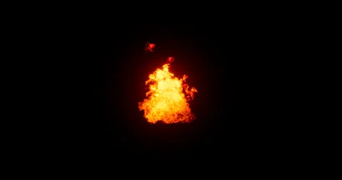 Fire simulation on black background Stock Footage 320008600