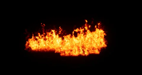 Fire simulation on black background Stock Footage 320008725