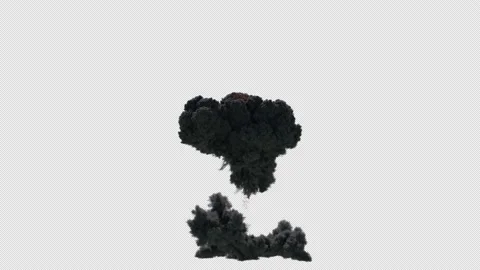 Fire Simulations, Fire explosion, 3d render,  With Alpha Channel Stock Footage 163442669